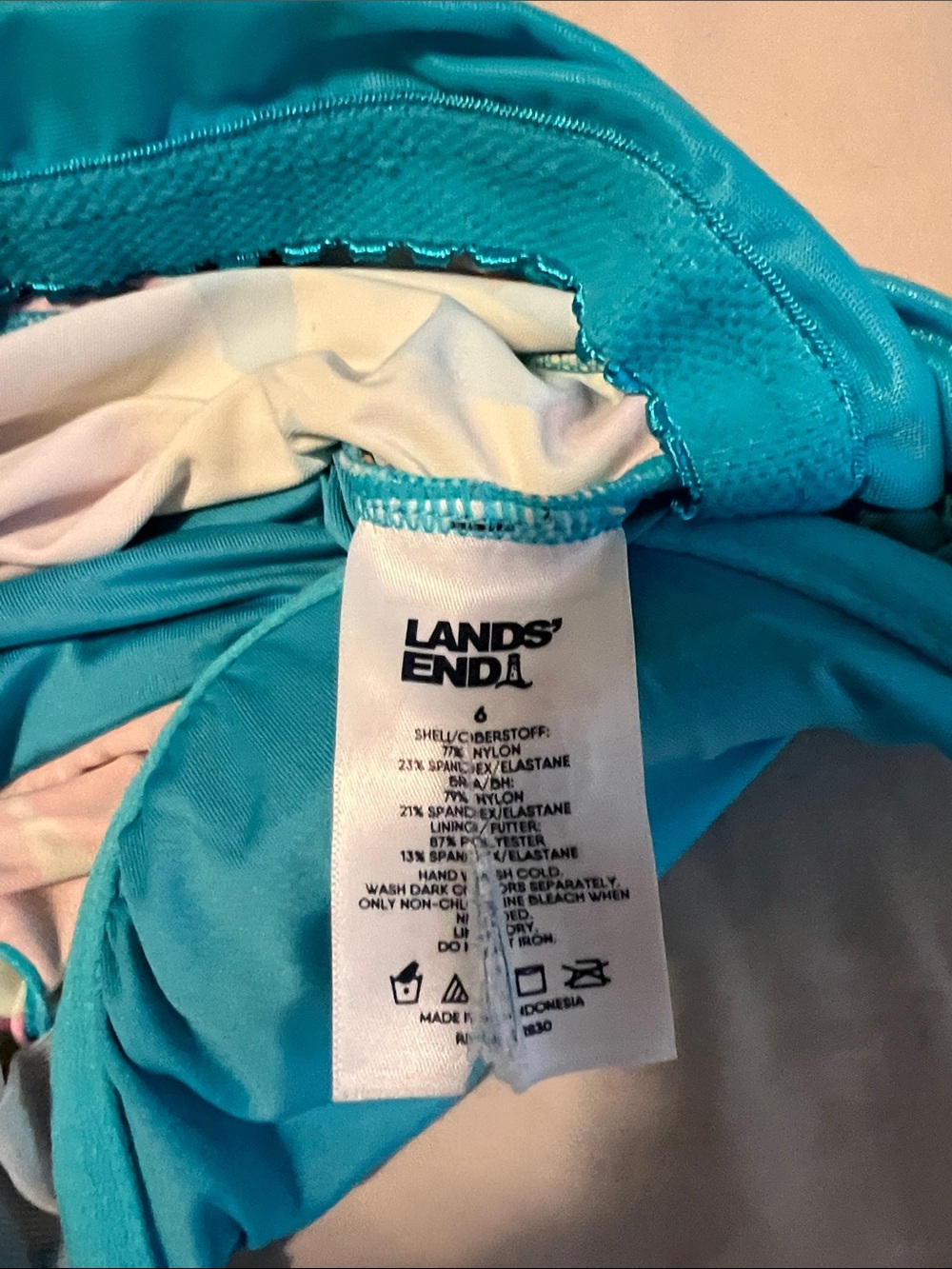 Lands End Multi-Color Floral Tankini Swim Set size 6 - Picture 7 of 10